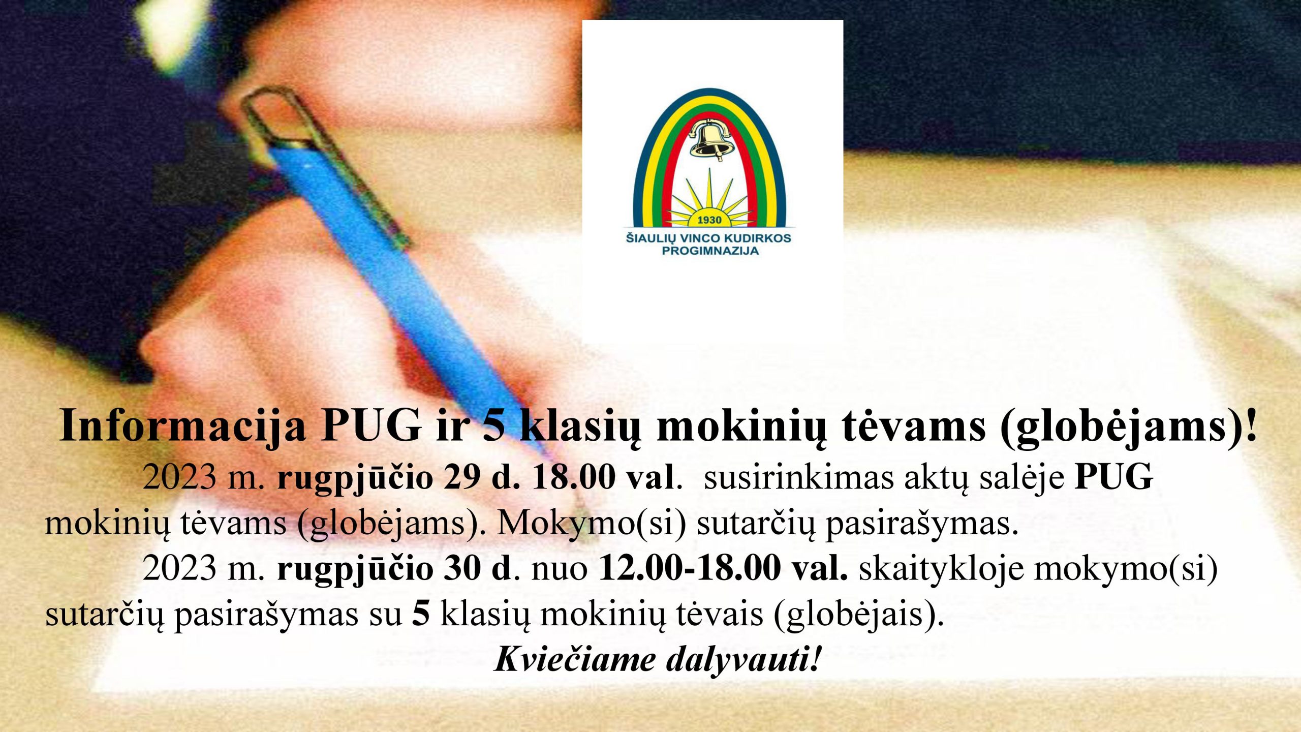 Informacija PUG ir 5 klasių mokinių tėvams (1)